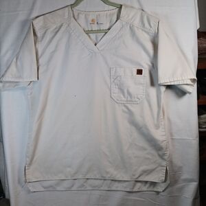 Carhartt Men's Beige Short Sleeve Scrub